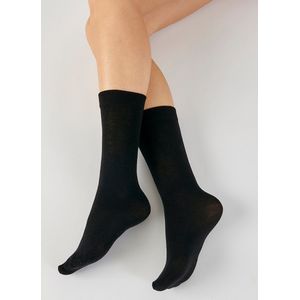 Damart - Kniekousen van mix van merinowol en Thermolactyl 195D - Dames - Zwart - 36/38