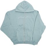Karl Kani - Autograph Heavy OS Zip Hoodie - Lichtblauw - Sweatshirt