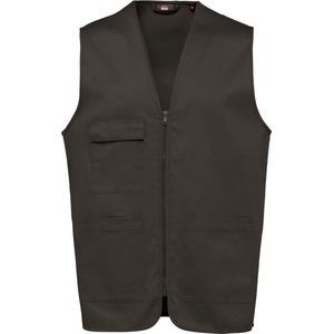 Gilet Unisex L WK. Designed To Work Mouwloos Dark Grey 65% Polyester, 35% Katoen