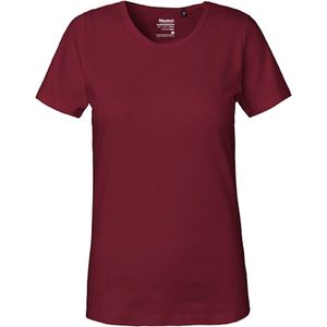 Fairtrade Ladies´ Interlock T-Shirt met korte mouwen Bordeaux - L