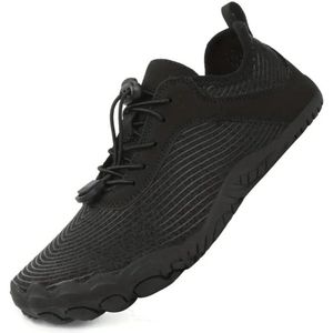 Livano Barefoot Schoenen - Waterschoenen - Aquashoes - Afzwemschoenen - Zwemles - Dames & Heren - Fitness - Sportschoenen - Zwart - Maat 45.5