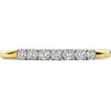 Memoire Ring Diamant 0.21Ct H Si 14K Bicolor Goud Geel/Wit