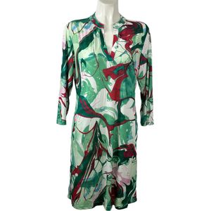 Angelle Milan - Groene jurk voor Dames - Travelstof - Ademend - Kreukherstellend - Duurzaam - in 5 maten!