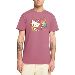 Hello Kitty Op Het Strand Onder Een Zonnescherm Premium T Shirt Heren