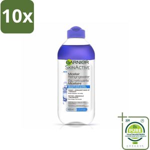 10 x Garnier - SkinActive - Micellair Reinigingswater - Delicate Huid & Ogen - Verzachtend & Reinigend - 400 ml - Grootverpakking - Micellair Water - Reinigingswater - Gevoelige Huid - Oogmake-up Remover - Make-up Remover