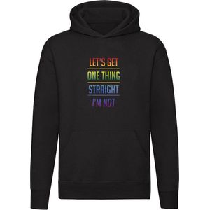 Let's het one thing straight i'm not Hoodie | lgbtq | regenboog | gelijkheid | unisex | trui | sweater | capuchon