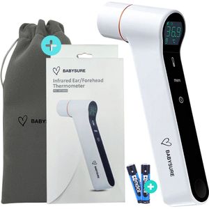 BabySure® IRT1603 – Luxe Thermometer - Oorthermometer - Koortsthermometer - Infrarood - Voor Volwassenen, Kinderen en Baby's