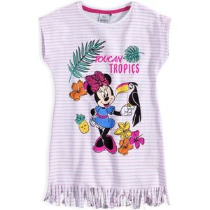 Disney Minnie Mouse zomer jurk -  Toucan Tropics - wit/roze - maat 110/116 (6 jaar)