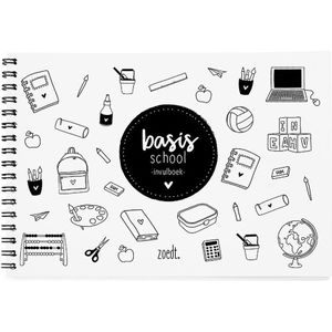 Zoedt invuldagboek - basisschoolboekje - zwart wit