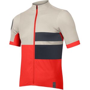 Endura - Fs260 Print - Wielertrui - Rood - Korte Mouw