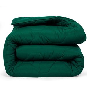 DoubleDry - 2 in 1 Dekbed - Donker Groen - 240x200 - Lits Jumeaux - Wasbaar Dekbed Zonder Overtrek