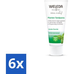 WELEDA - Planten tandpasta - 75 ml - Voordeelverpakking - 6 stuks