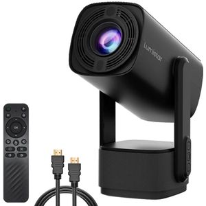 Lumistar - Ultra Mini Beamer - Zwart - 2025 model - 600 ANSI Lumen - Android 11.0 - WiFi 6 & Bluetooth 5.2