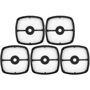 Luchtfilter 5 stuks geschikt voor Echo 13031054130 blazer voor trimmer A226001410 SRM 210 225 HC150 kunststof en filterpapier zwart.