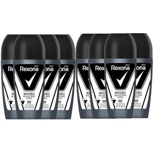 Rexona Deo Roller Men - Invisible On Black & White Clothes - 8 x 50 ml