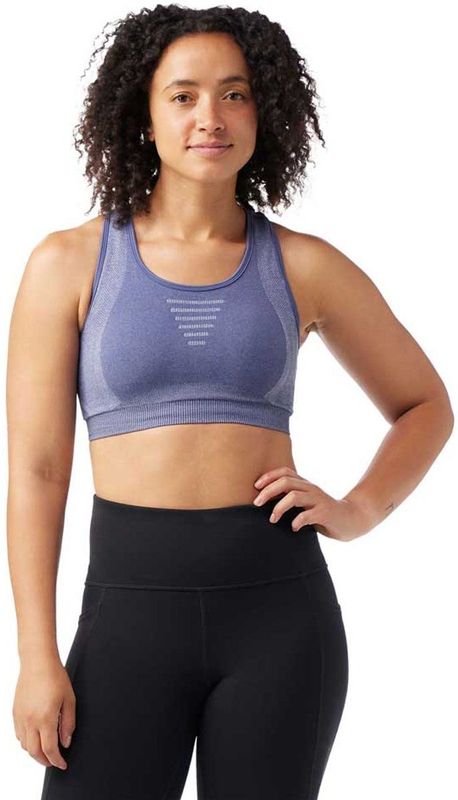 Smartwool - Intraknit Racerback Bra - Sportbeha - Blauw/Purper