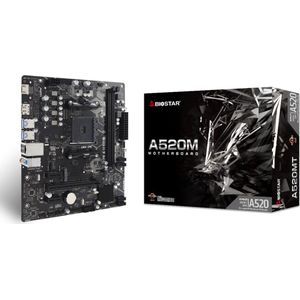 Biostar - A520MT Moederbord - Micro ATX - Ondersteunt AMD Ryzen™ 3 - DDR4-SDRAM