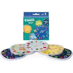 TIMIO Disk Set # 3: 5 Audio-Discs voor de TIMIO Player | Leer 12 Sprookjes Vol. 1, de Tijd, Groenten, Alfabet A-L, Alfabet M-Z | Alles in 8 Talen | Leerspeelgoed van 2 - 6 Jaar