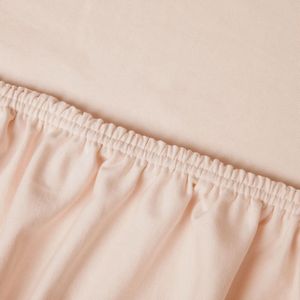 Kayori Edo Splittopper Hoeslaken Katoensatijn - 180x200cm - Biologisch Katoen - Nude