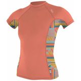 O´Neill - Wetsuits Side Print Rashguard - Oranje - Korte Mouwen - Dames