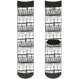 Unisex Zwarte/Witte Crew Sokken voor Volwassenen - One Size