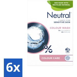 Neutral - Waspoeder - Kleur - 1,187 kg - 18 Wasbeurten - Parfumvrij - Gevoelige Huid