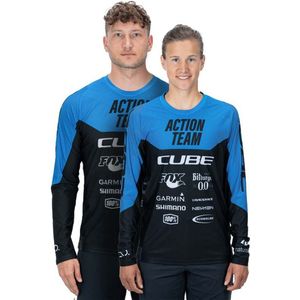 Cube Edge Actionteam Enduro-trui Met Lange Mouwen Blauw,Zwart S Man