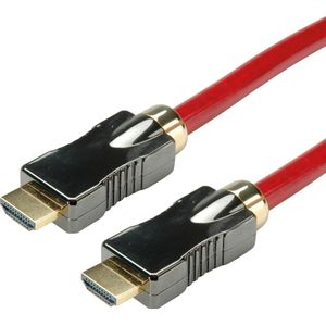ROLINE HDMI 8K (7680 x 4320) Ultra HD Cable met Ethernet, M/M, rood, 2 m