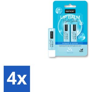 4 x Sence Lippenbalsem Normaal Hydro Shock 2 stuks per verpakking - Lippenbalsem - Lippenverzorging - Droge Lippen - Gevoelige Lippen - Lippen Beschermen