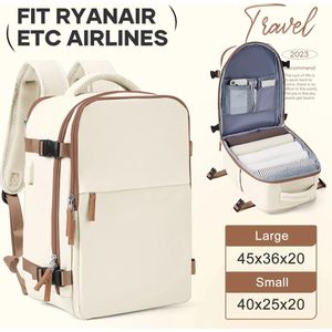 Handtas- Ryanair Rugzak - Easy jet 40X20X25 Handbagage Vliegtuig - Laptoptas Handbagage - Reisrugzak