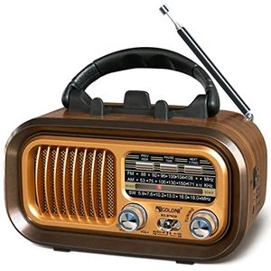 Draagbare Vintage Radio met Bluetooth en MP3-Speler