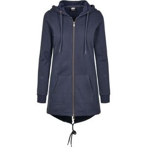 Urban Classics Ladies Sweat Parka Vest met capuchon navy M Katoen - Basics