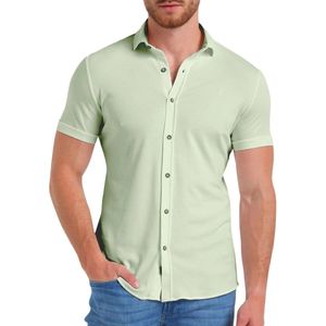 Felix Hardy - Overhemd - Licht Groen - Katoen Linnen - Heren - 2XL