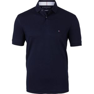 Tommy Hilfiger - Poloshirt Regular Donkerblauw - Regular-fit - Heren Poloshirt Maat L