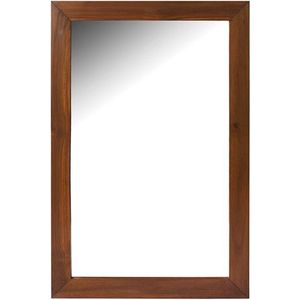 Rechthoekige spiegel van donker teak hout - 60 x 90 cm - AMLAPURA L 60 cm x H 90 cm x D 3 cm