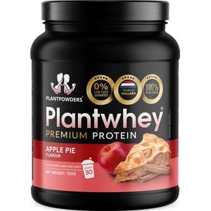 Plantpowders - Plantwhey® - S'Werelds Eerste Plantaardige Eiwitshake Zonder Zandsmaak! - Lactosevrij - Proteïne Poeder - Eiwitpoeder - Vegan Proteïne Shake - Appeltaart Smaak - 750 gram (30 shakes)