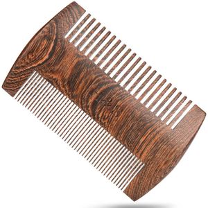 TRANKIELO® - Houten Baard- en Snorkam - Antistatische Verzorgingsaccessoires voor Mannen - Compacte Houten Haarkam met Brede Tanden – Duurzaam en Aangename Geur