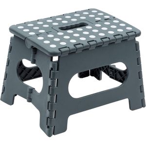 Opklapbare opstapje met antislip oppervlak, opvouwbaar opstapje voor ruimtebesparende opslag, met draaggreep voor gemakkelijk transport, robuuste trap met antislip voeten, 29 x 22 x 22 cm,