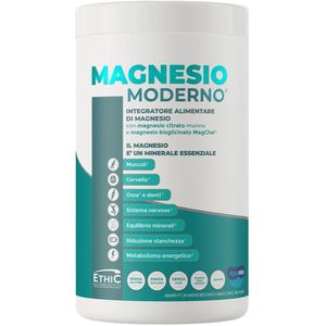 EthicSport Magnesio Moderno 300 g natural - magnesiumcitraat - magnesium (MagChel®) - Veilig en eenvoudig te gebruiken – Getest door onafhankelijke laboratoria, vrij van anabole middelen, stimulerende stoffen, SARMs, gluten, suiker en GMO’s