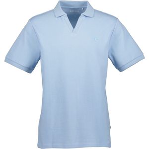 Blue Seven - Polo 321184 blauw uni KM v-hals - maat L