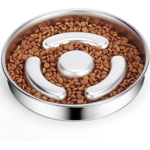 Anti-schrok Voerbak Voor Honden En Katten - Bevorder Je Huisdier Zijn Spijsvertering Grijs Anti-schrok Voerbak Voor Honden En Katten - Bevorder Je Huisdier Zijn Spijsvertering Grijs