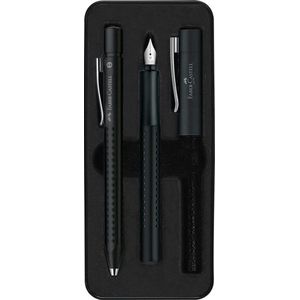 Faber-Castell Grip 2011 - schrijfset balpen en vulpen - in giftbox - Harmony zwart - FC-140983