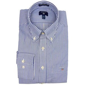 Overhemd Gant blauw streep ´Broadcloth Banker`