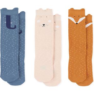 Trixie Knee high socks set van 6 paar - Konijn/Vos/Olifant - maat 16/18