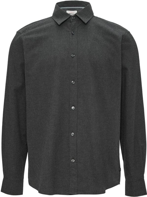 Overhemd - Flanel - Mélange - Lange Mouw - Regular Fit