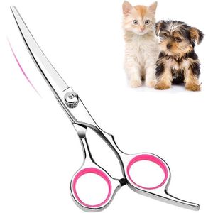 Ibenzoa® Multifunctionele Huisdierkam schaar met gebogen ontwerp - 18cm lengte