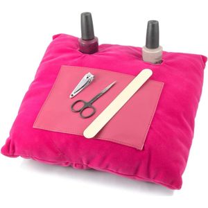 Manicure kussen - Marine fluweel - Thuis nagelstudio - Roze fluweel