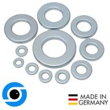 Sluitringen M6 DIN125 A-vorm plat, verzinkt sluitringen Carrosserieringen van verzinkt staal (M6, 100)