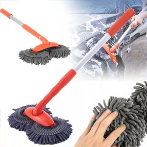 Telescopische Autowasborstel met Microvezel Mop - 58-115cm