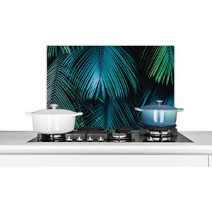 Spatscherm Keuken - Kookplaat Achterwand - Spatwand Fornuis - 70x50 cm - Palmblad - Tropisch - Natuur - Jungle - Aluminium - Wanddecoratie - Muurbeschermer - Hittebestendig